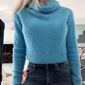 Blue Soft Turtle Neck Sweater